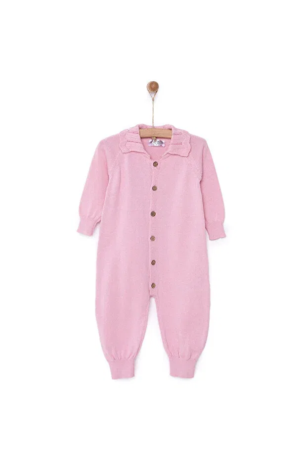 Детский комбинезон для девочек хлопковый Hellobaby newborn girl knitwear overalls without booties baby girl Ebebek Hello Baby, Powder