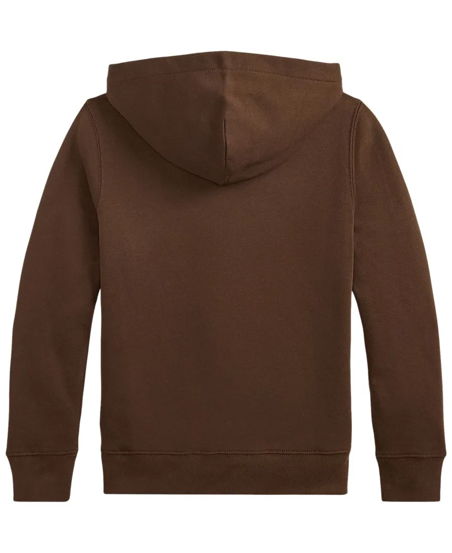 Детская флисовая худи с полной застежкой-молнией Polo Ralph Lauren, Nutmeg Brown — фото 2
