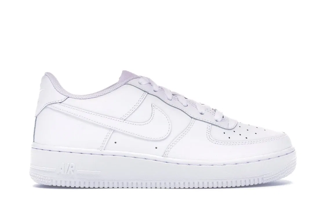 Детские кроссовки с перфорацией Nike Air Force 1 Low, White/White