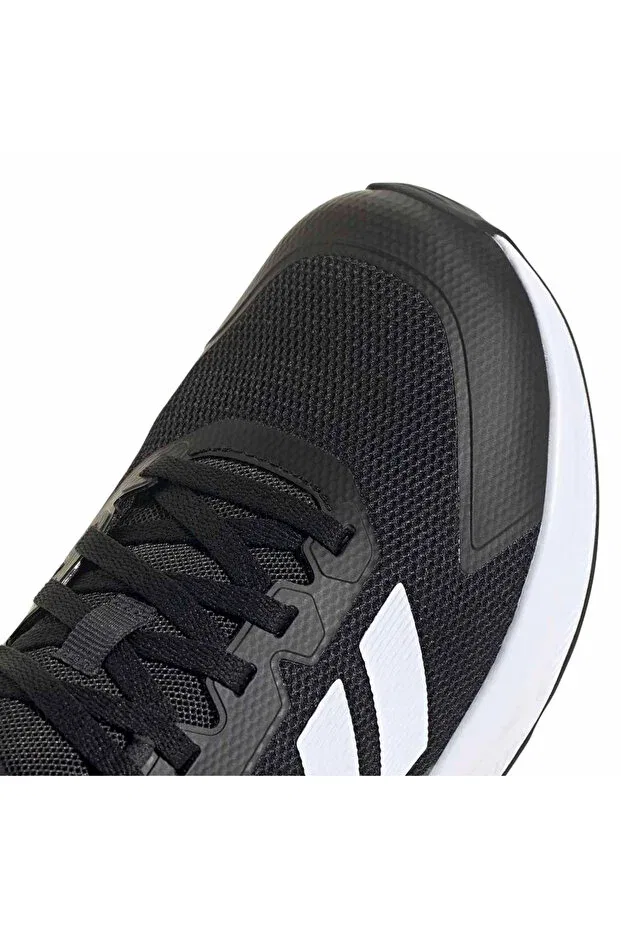 Детские кроссовки для девочек на шнуровке Fortarun 4.0 Adidas, Black — фото 4