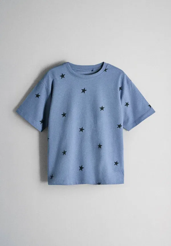 Комплект пижамы из 5 предметов с принтом Regular fit The Set, navy blue, cream, темно-синий/кремовый — фото 3