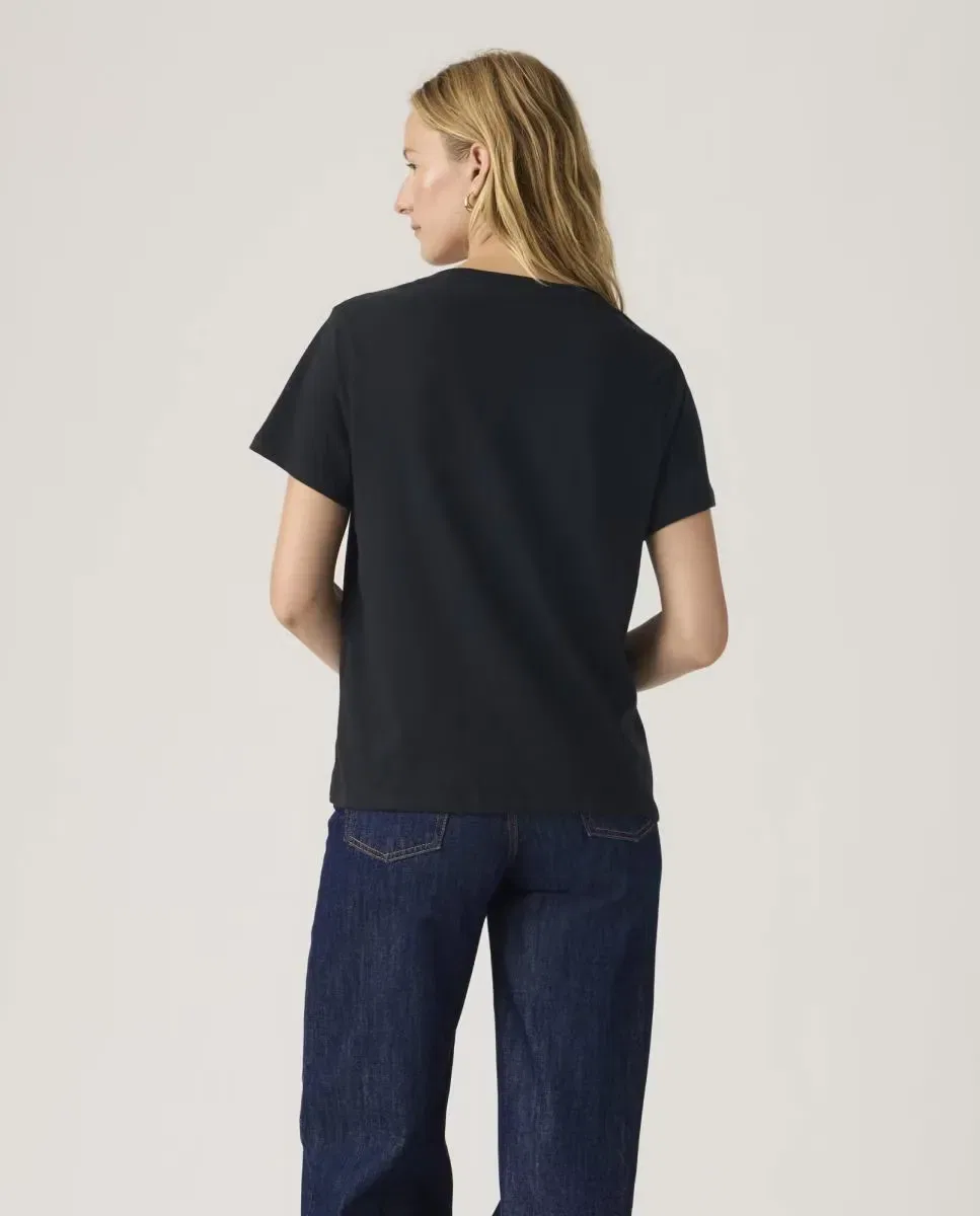 Женская футболка с коротким рукавом с логотипом Levi's, Черный — фото 2