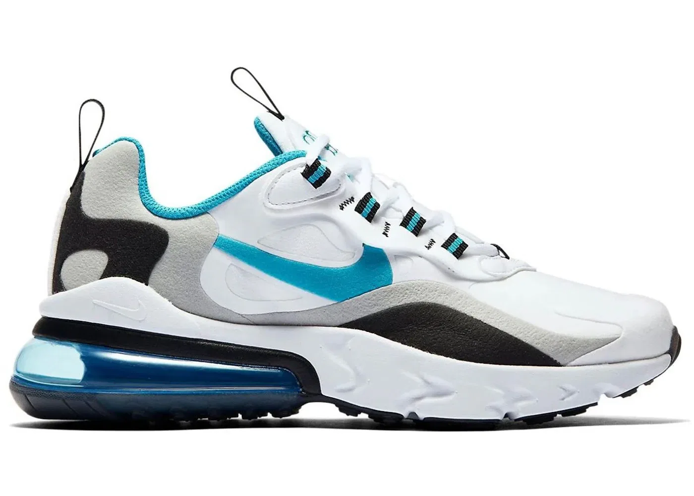 Детские кроссовки Lifestyle Nike Air Max 270 React, White Wolf Grey Black Laser Blue