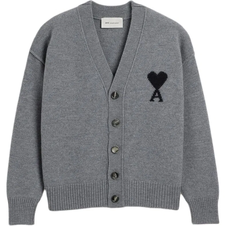 Детский джемпер с V-образным вырезом AMIPARIS, Heather Gray/Black