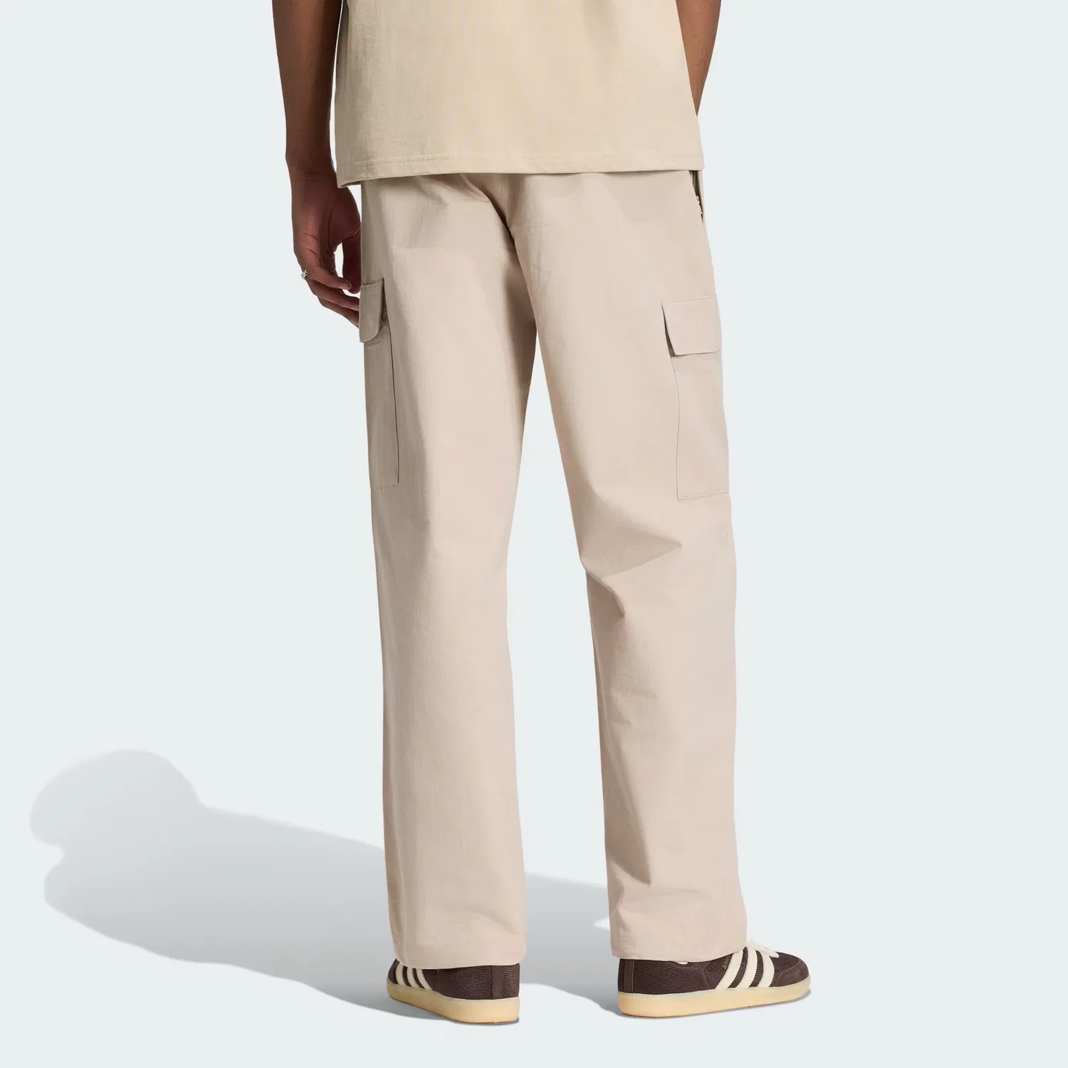 Мужские грузовые брюки свободного кроя Trefoil Essentials Cargo Pants Adidas Originals, Khaki Three — фото 2