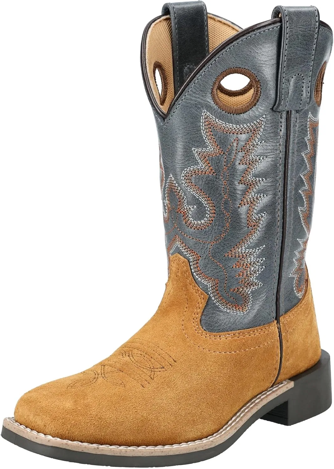 Детские сапоги для мальчиков с принтом Tex Smoky Mountain Western Boots Boys Smoky Mountain Boots, Tan/Blue