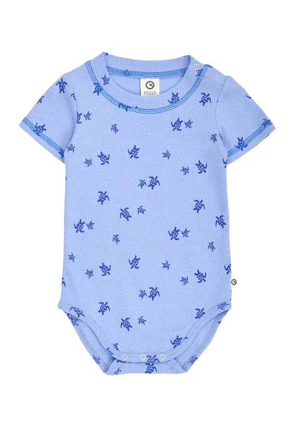 Боди с принтом Body Musli By Green Cotton, Azure Blue-shell Blue, синий