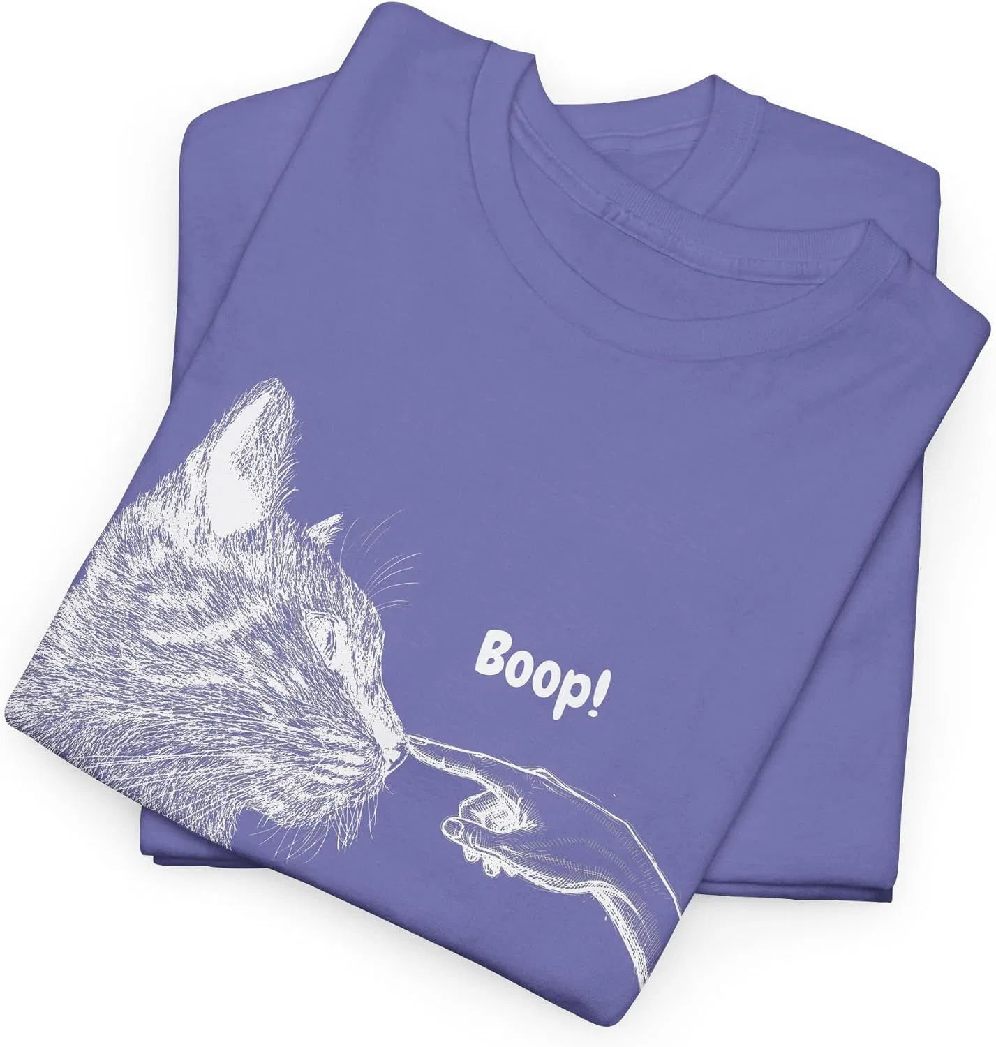 Женская футболка с принтом Boop Cat, фиолетовый — фото 3
