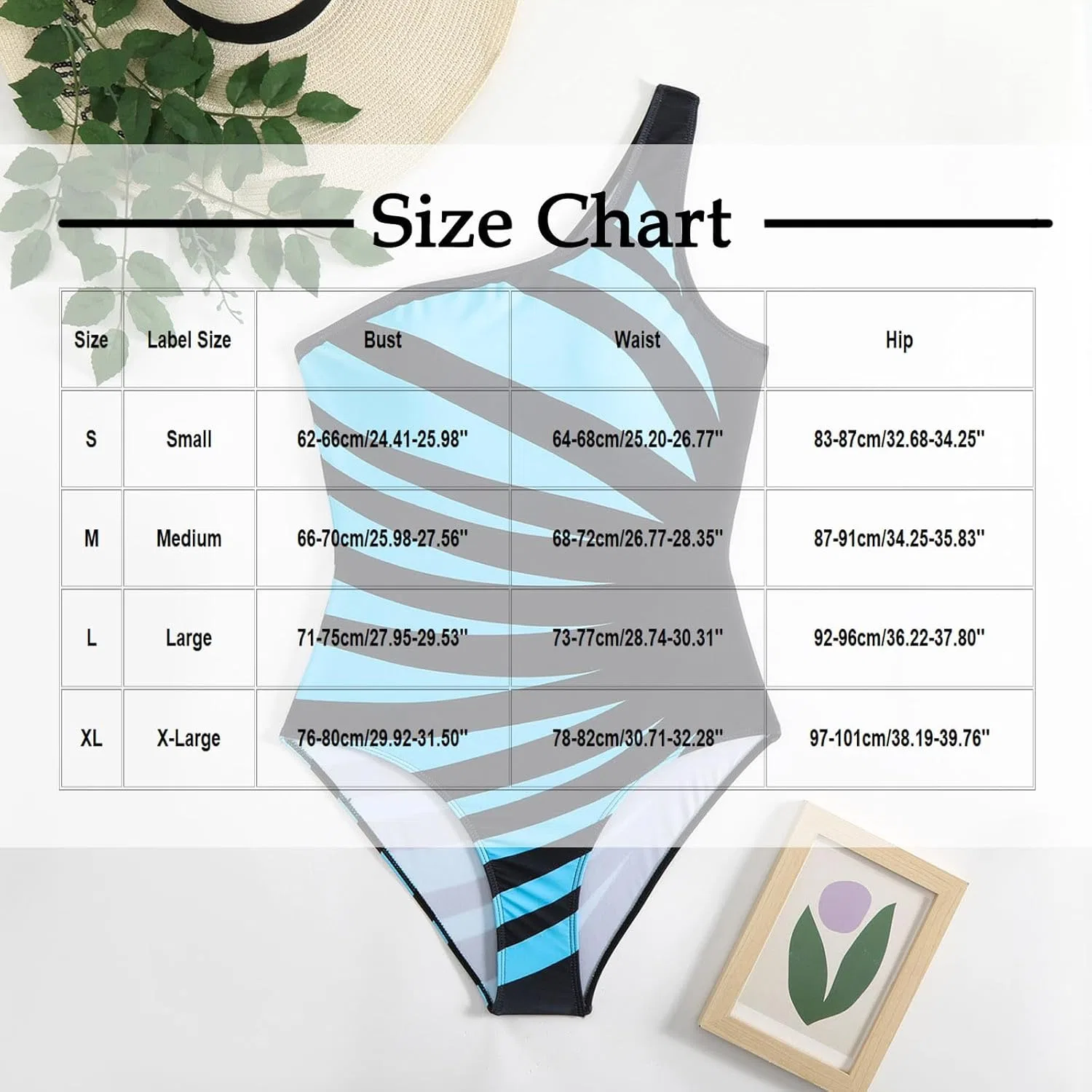 Женский цельнокроеный купальник с одной лямкой, полосатый, цвет-блок, High Cut, Green — фото 4