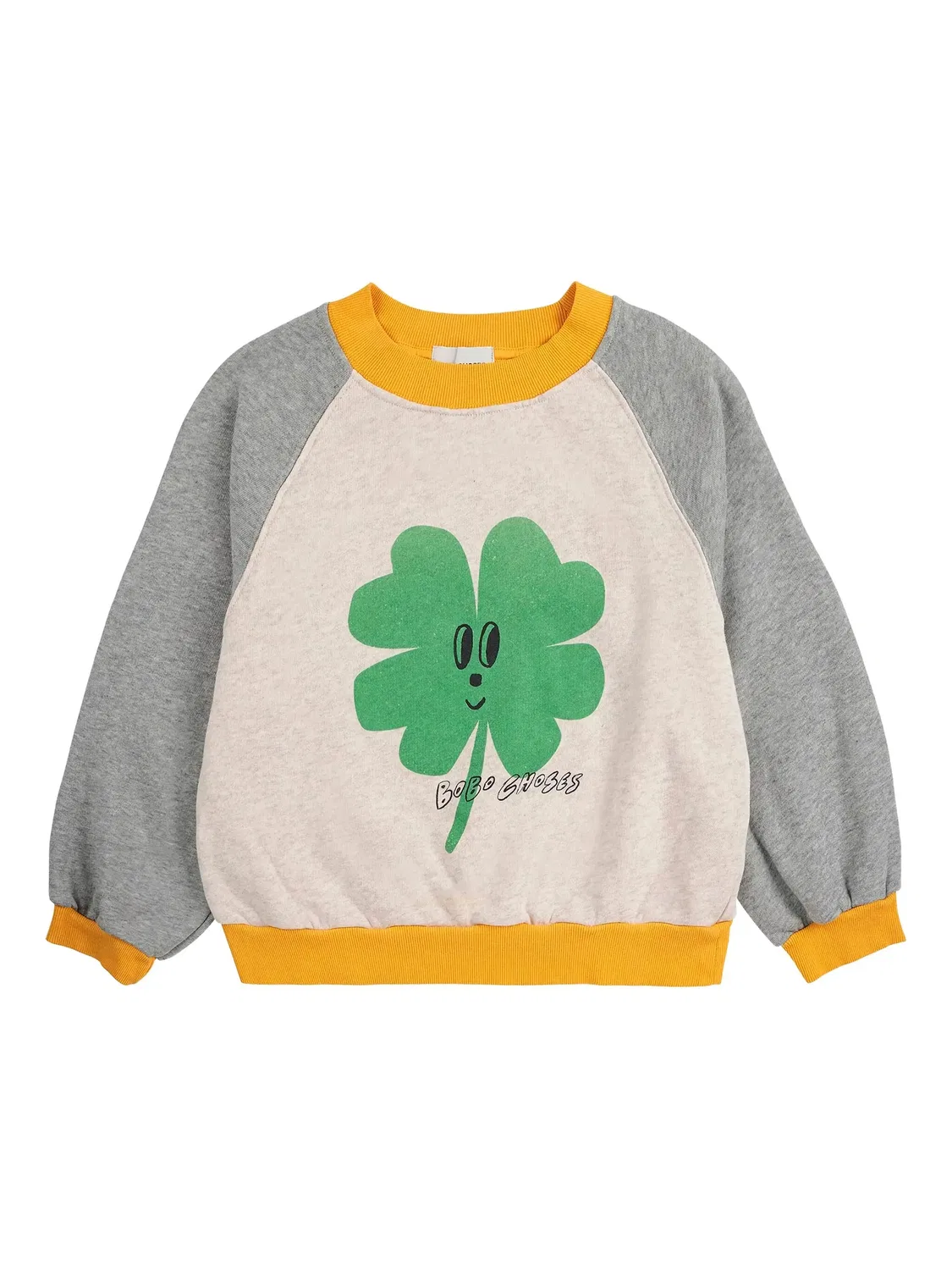 Свитшот с регланом Lucky Clover Bobo Choses, бежевый