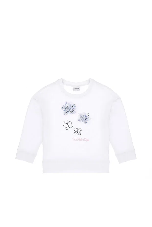 Детские свитшот для девочек хлопковый U.S. Polo Assn., White — фото 4