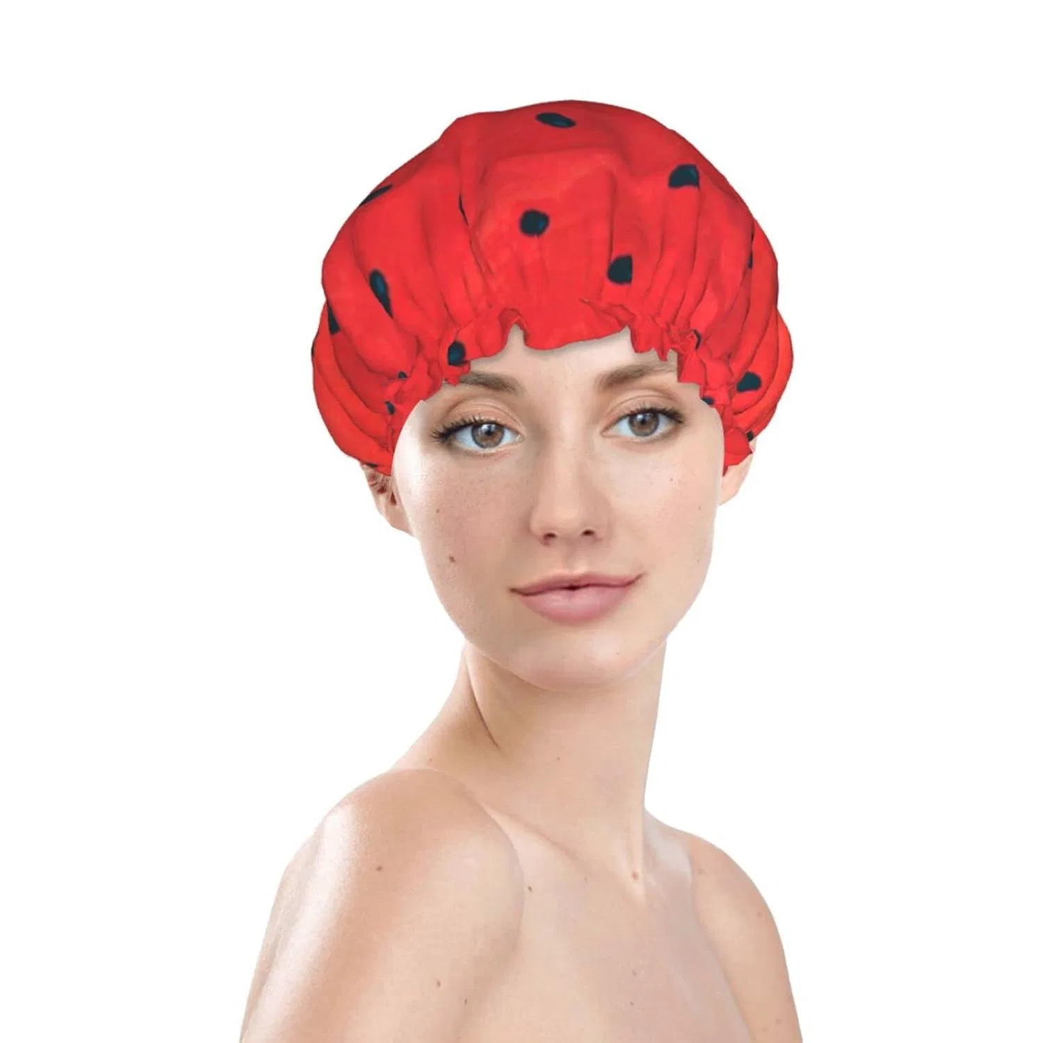 Шапочка для душа Red Watermelon Printed, VUCEMI, 1 шт, Red — фото 3