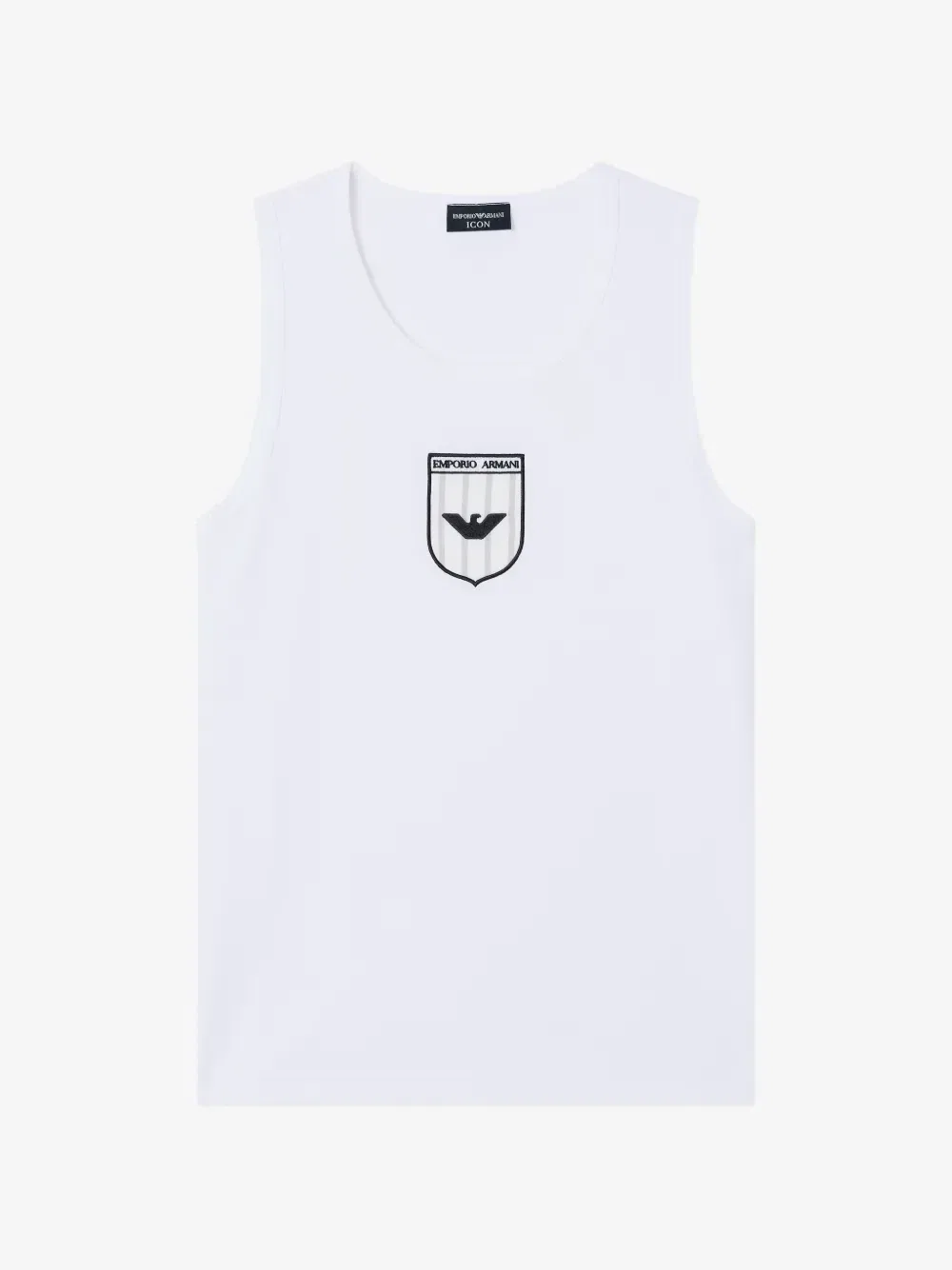Майка Icon с нашивкой-логотипом EMPORIO ARMANI, белый