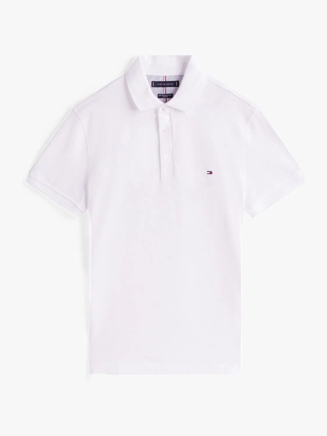 Белая приталенная рубашка-поло из пике 1985 года Tommy Hilfiger — фото 4
