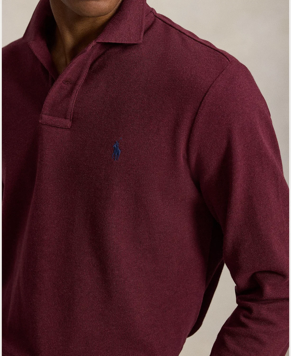 Рубашка с длинным рукавом, Polo Piqué Fit, Polo Ralph Lauren, гранатовый — фото 3