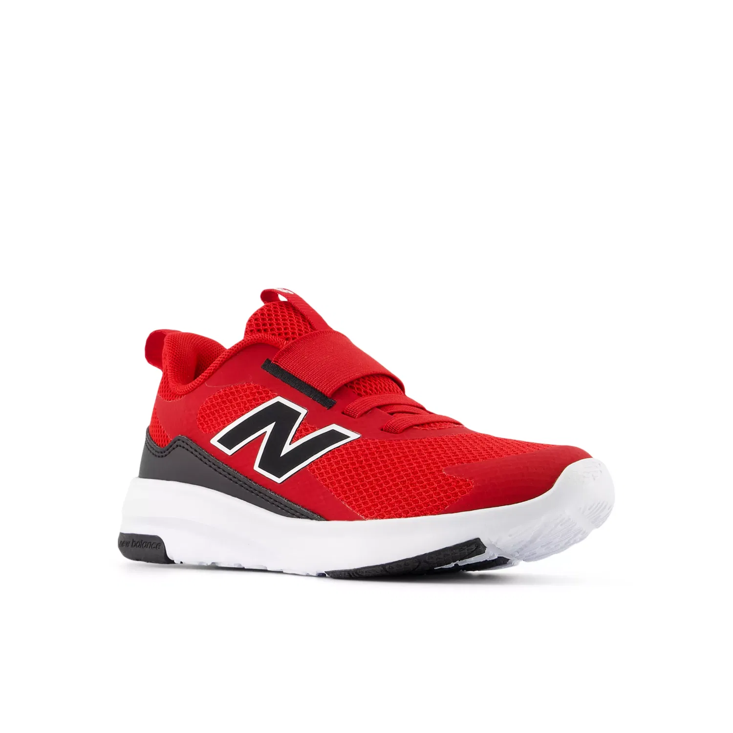 Детские кроссовки без шнуровки на сетчатой основе 468 Slip On New Balance, Team Red With Black And White — фото 2