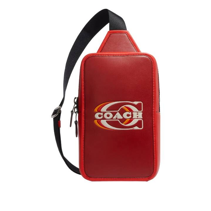 

Сумка Coach Outlet Sullivan With Coach Stamp, черный/красный