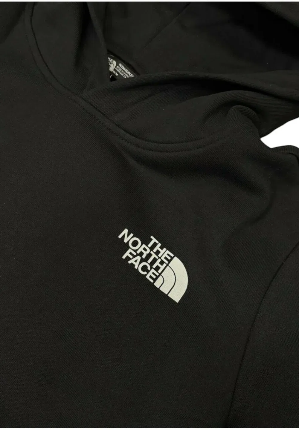 Подростковая белая толстовка цвета хаки 4 - толстовка The North Face, Black — фото 3