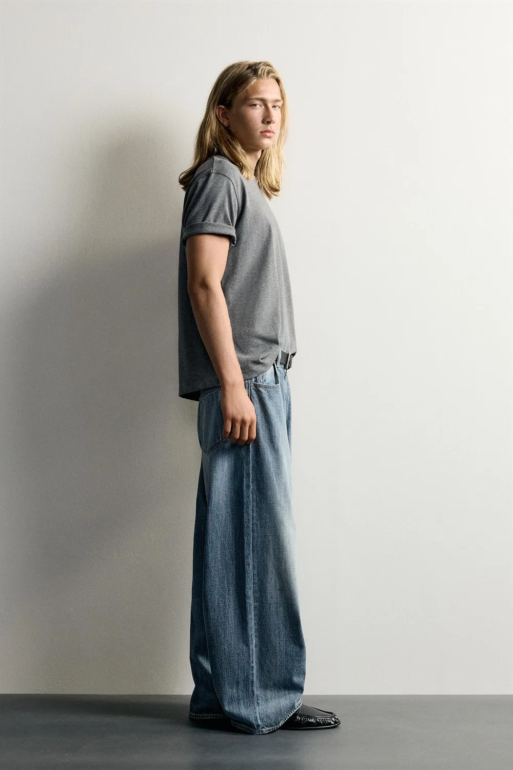 Джинсы свободного кроя ZARA, Blue — фото 4