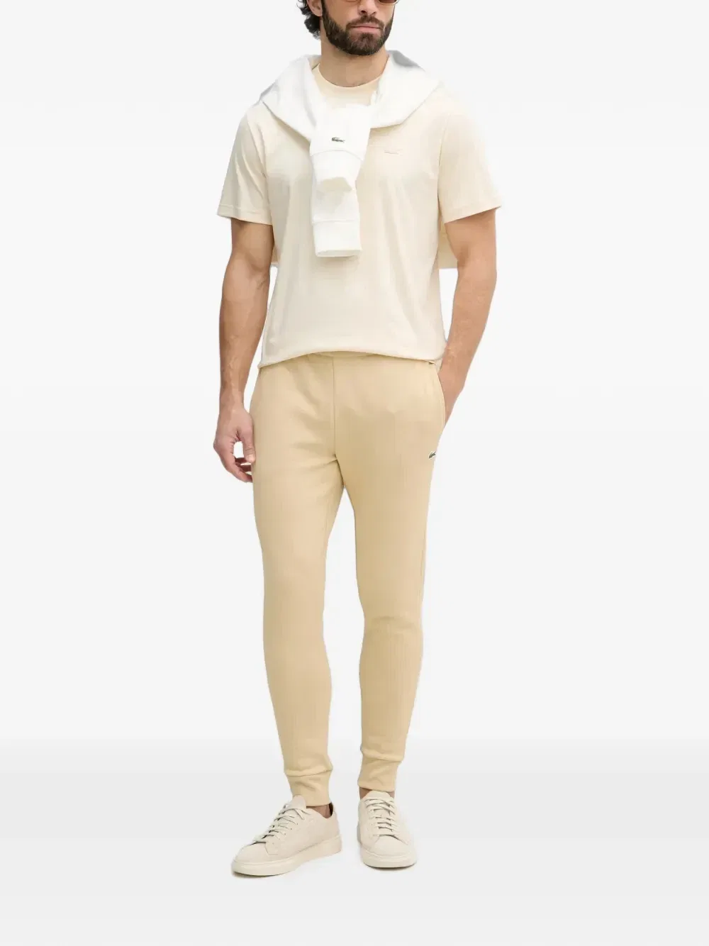 Спортивные брюки с логотипом-нашивкой Lacoste, желтый — фото 2