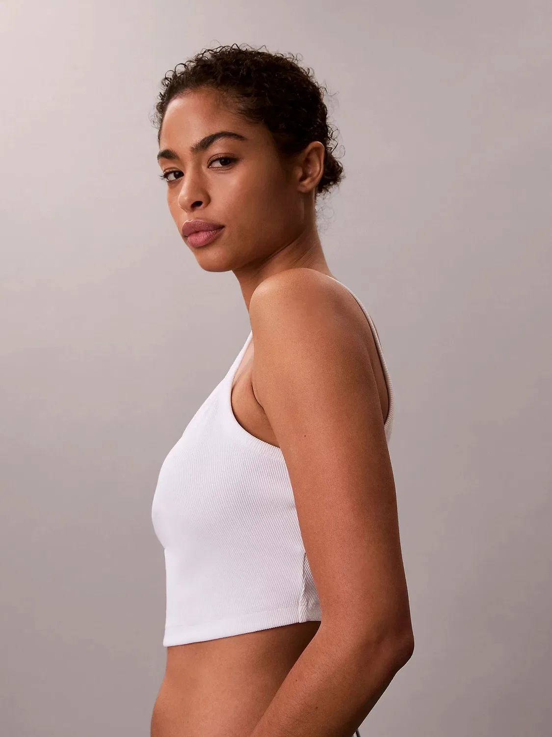 Топ, хлопковый Calvin Klein, белый — фото 3