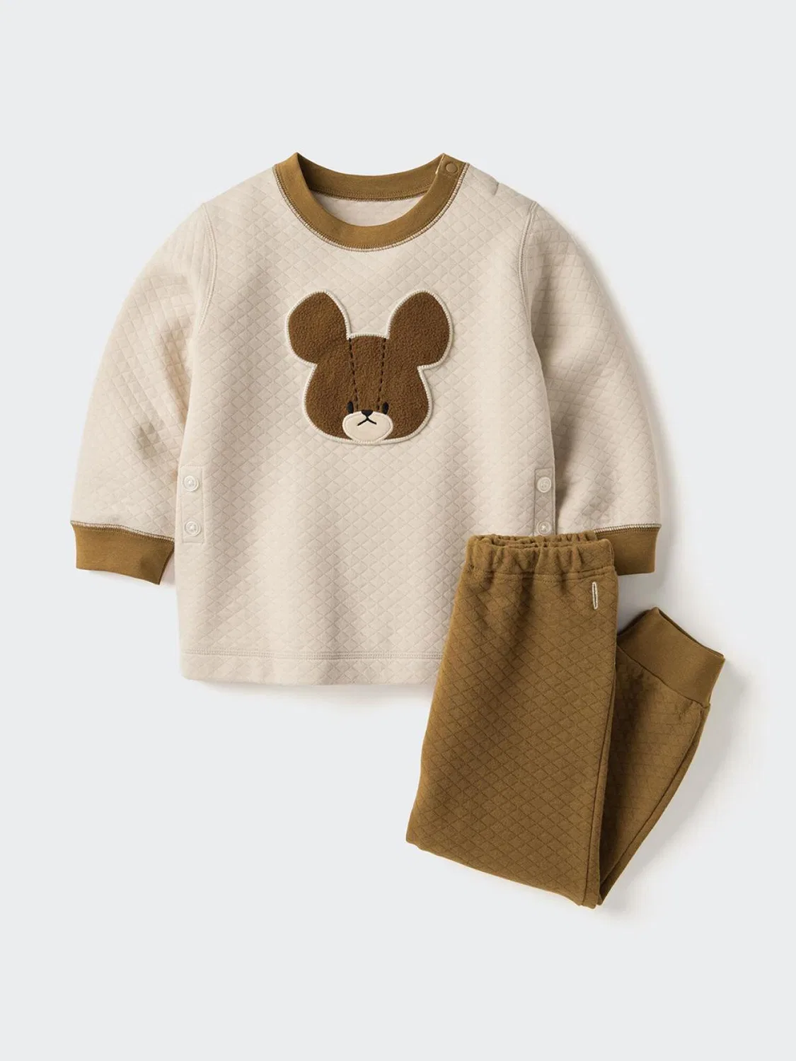 Пижама с длинным рукавом UT Picture Book Collaboration The Bears' School Uniqlo, бежевый