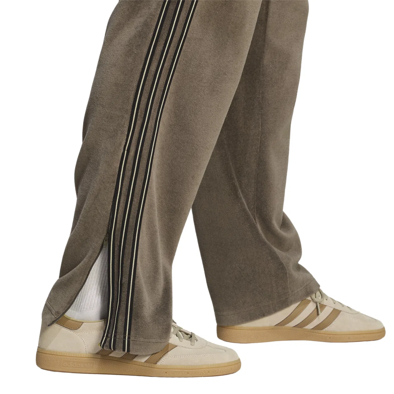 Мужские спортивные штаны из велюра Originals Firebird Adidas, Black/Branch — фото 4