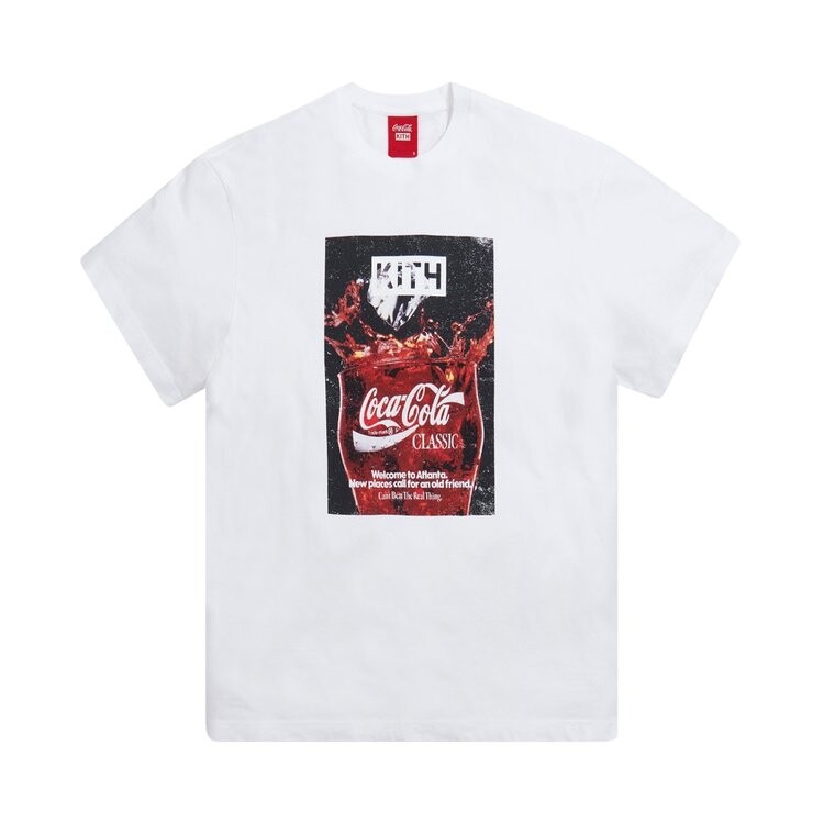 

Футболка Kith x Coca-Cola Splash Vintage Tee 'White', белый