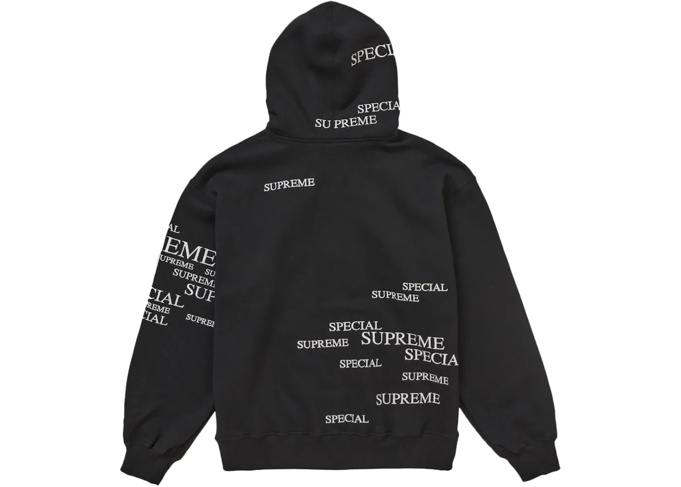 Мужской худи с молнией Supreme Special Zip Up Hooded Sweatshirt Supreme, Black — фото 2