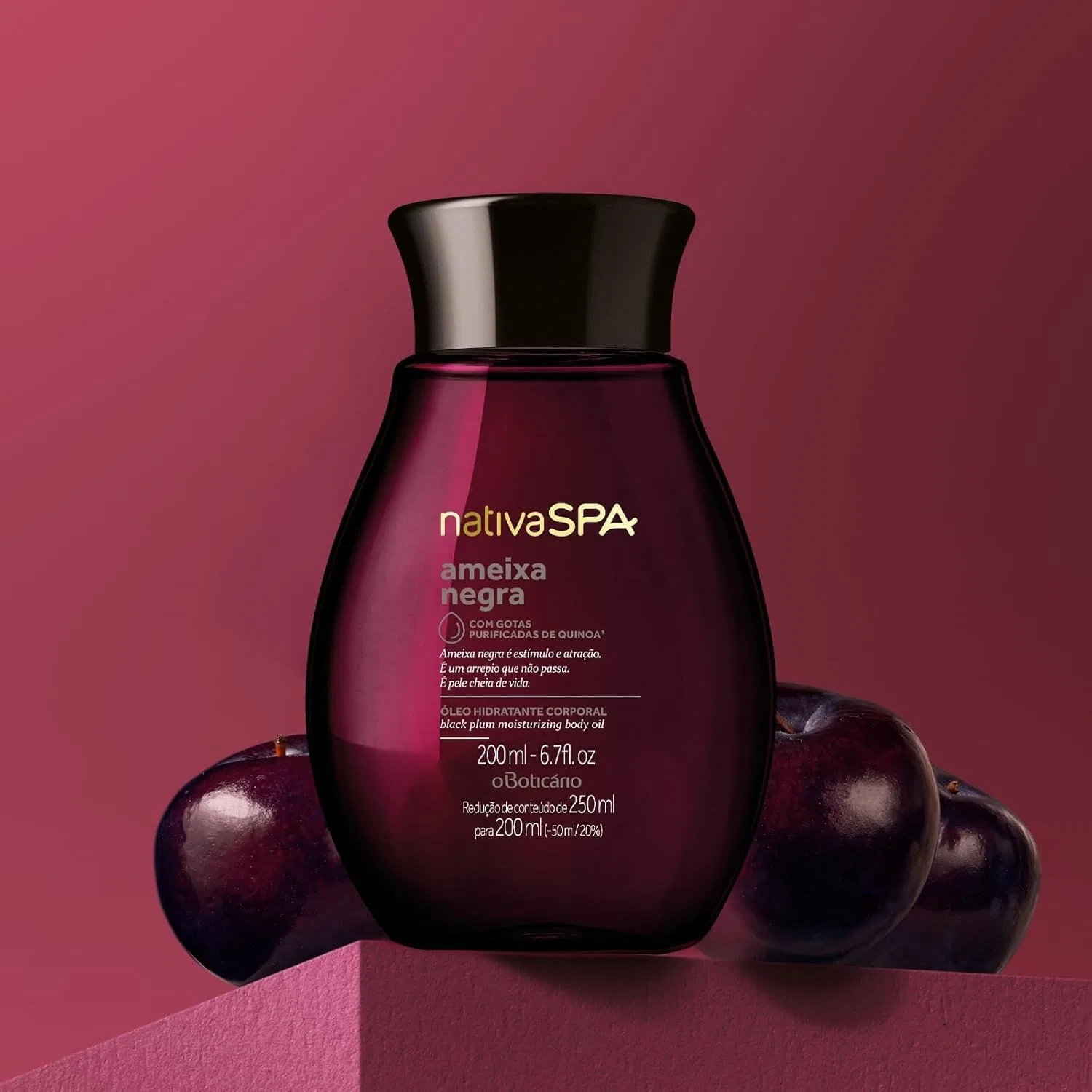 Набор для ухода за телом Nativa Spa Black Plum, 4 предмета, 1000 мл, O Boticário — фото 3