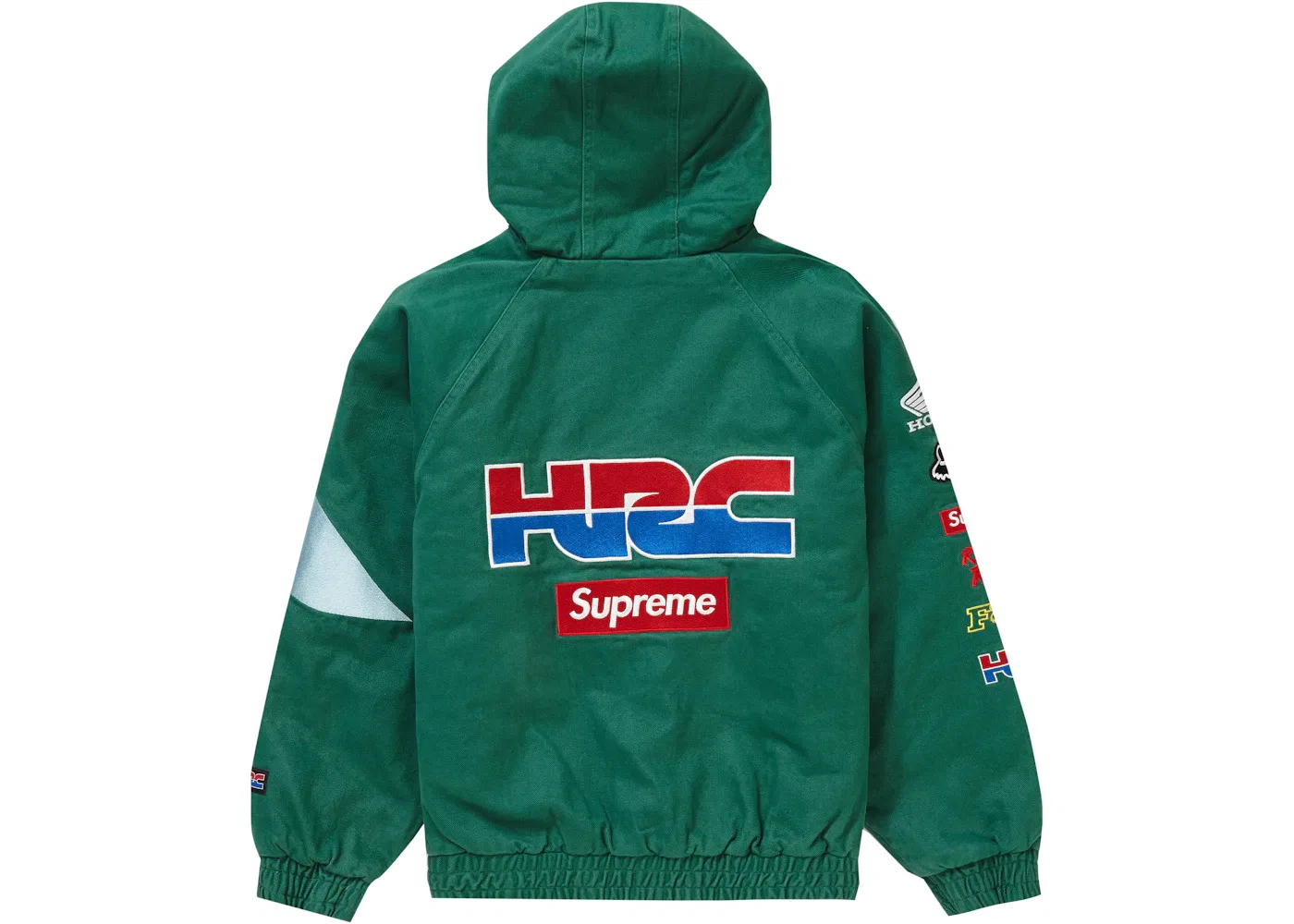 Мужская куртка пуховик с капюшоном Zip Up Jacket Supreme, Dark Green — фото 2