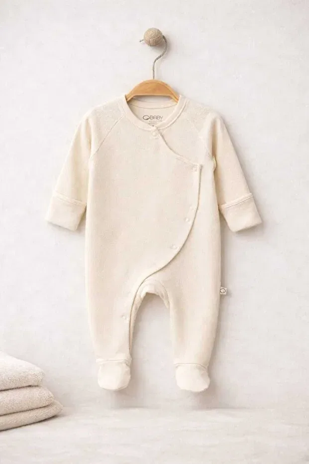 Детский комбинезон для новорожденных хлопковый с длинным рукавом Liliyum, Beige