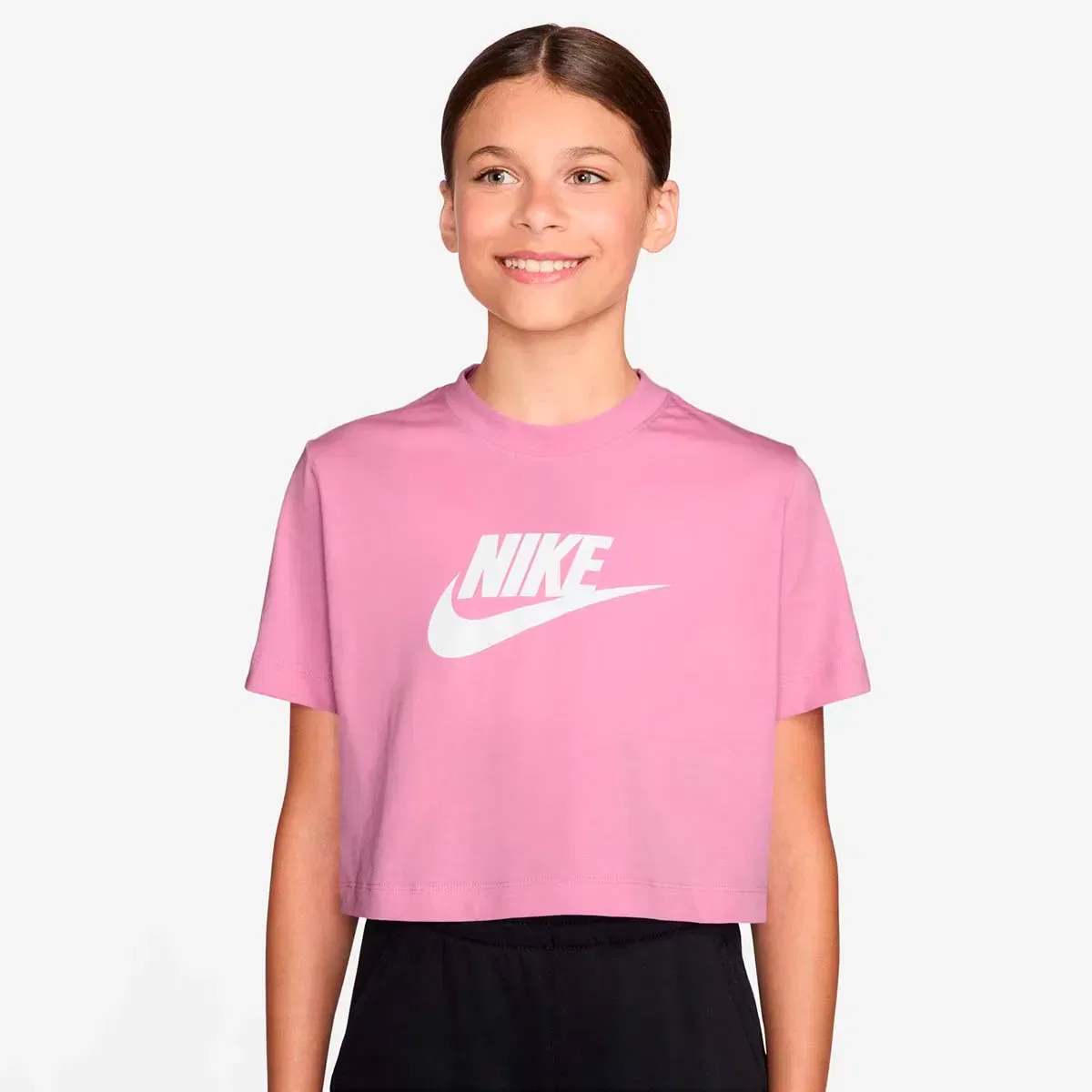Детская укороченная футболка для девочек Nike, Цвет Rojo