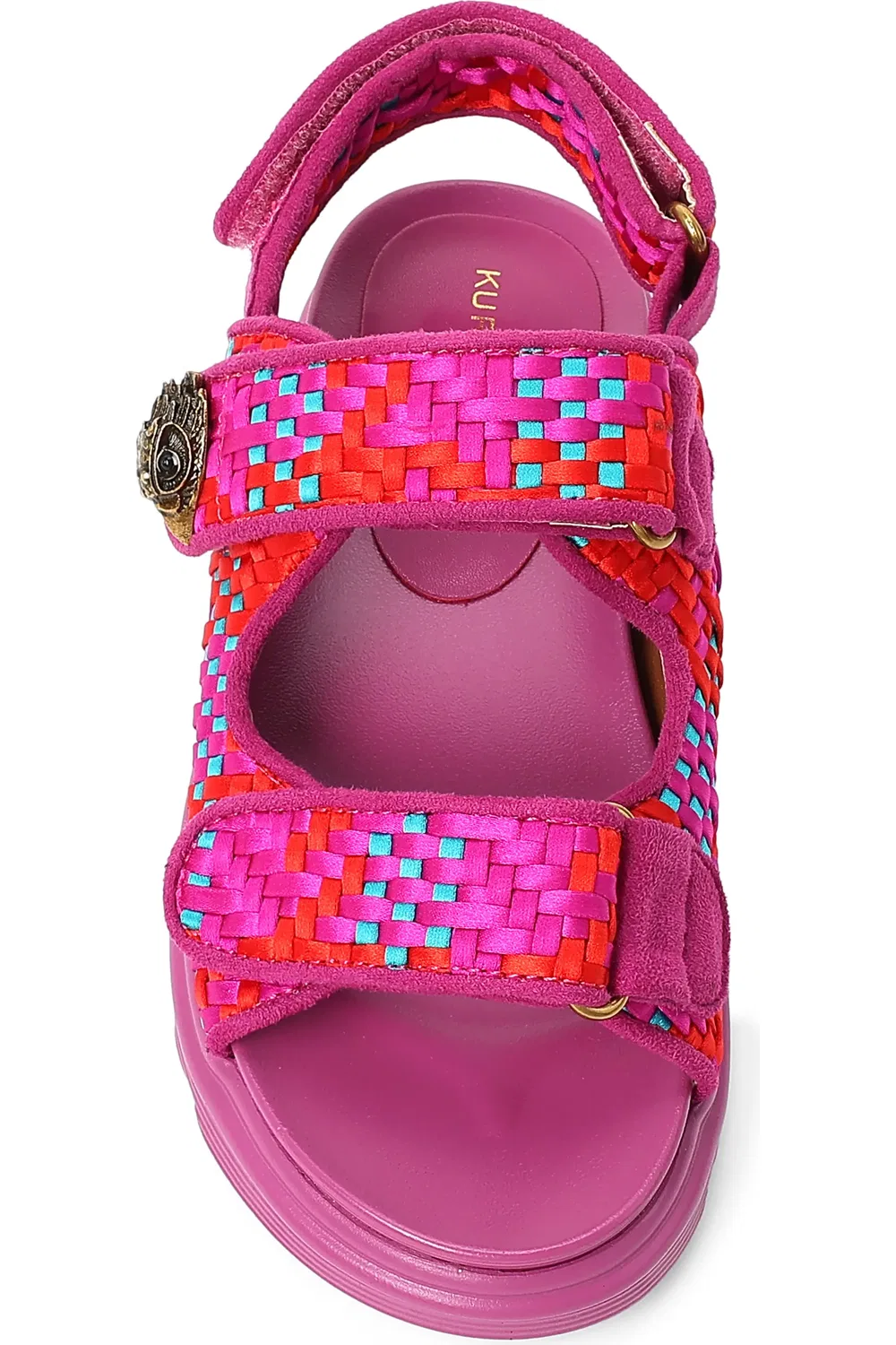 Детские сандалии с кристаллами Mini Orson Kurt Geiger London, Purple Red — фото 3