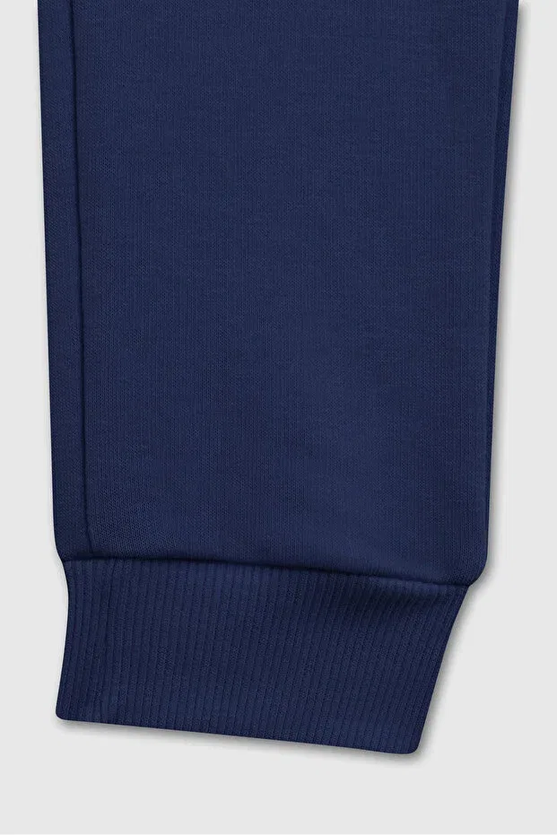 Детские спортивные штаны для девочек с принтом Benetton, Navy Blue — фото 3
