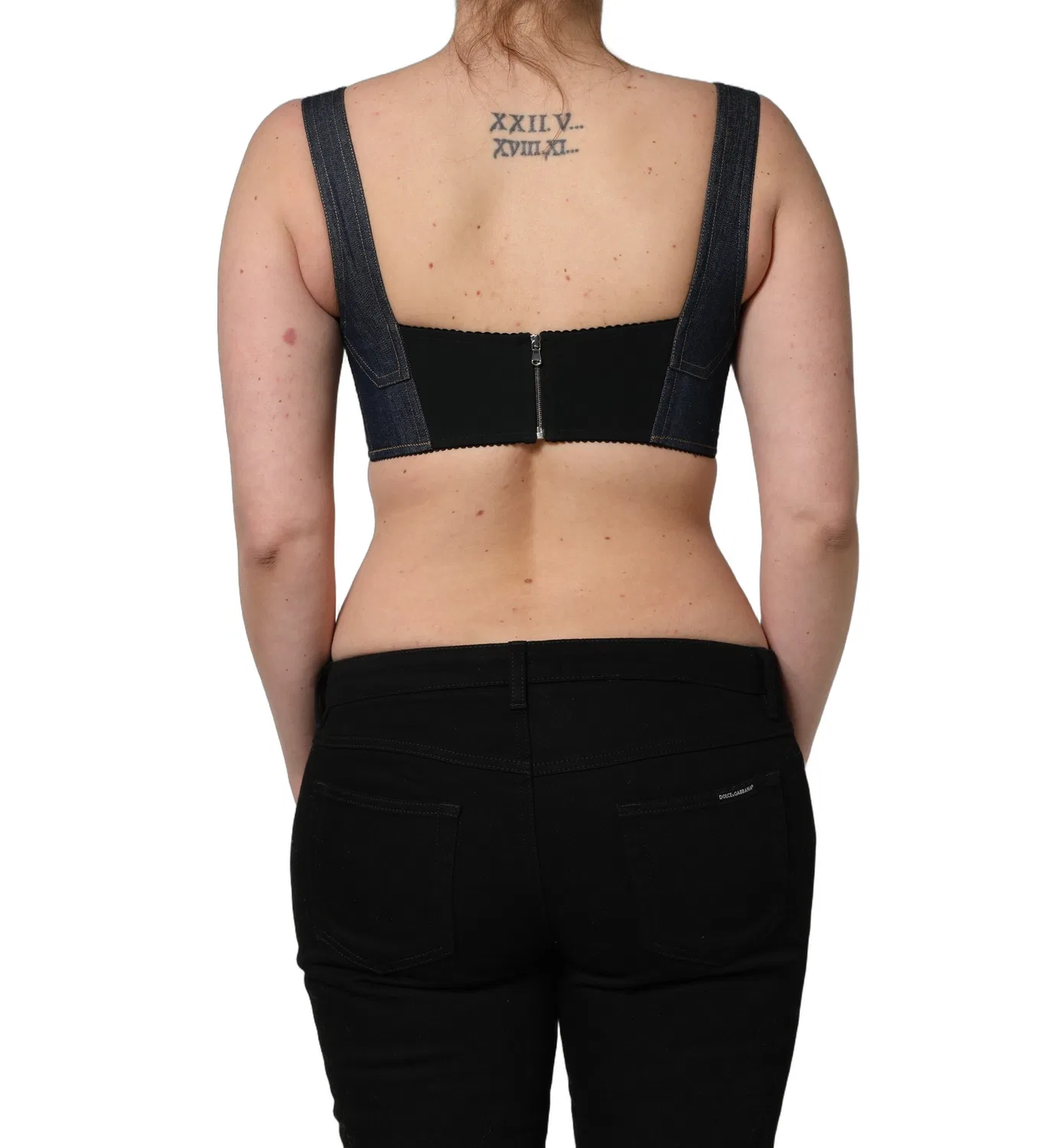 Женский топ-бралетт с логотипом Cropped Bralette Dolce & Gabbana, Black