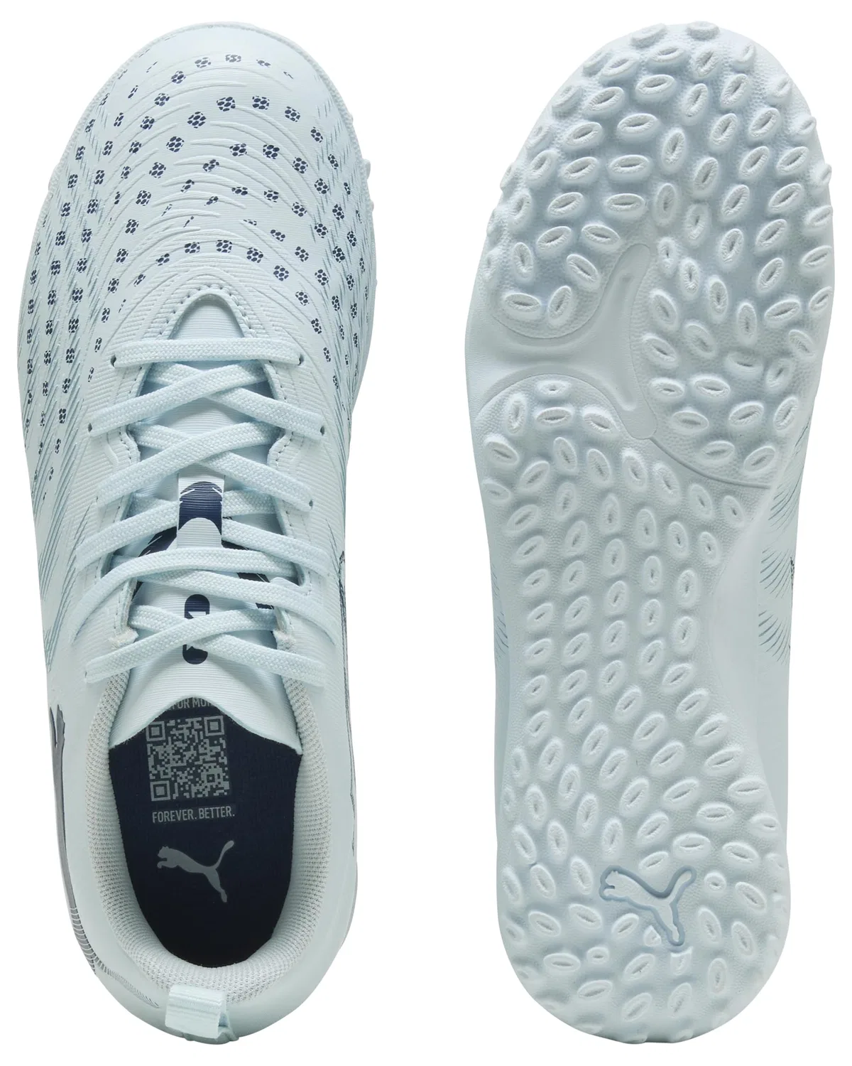 Детские бутсы для мальчиков с шнуровкой Future 9 Play TT Jr PUMA, Gioiello Blu Ghiaccio — фото 3