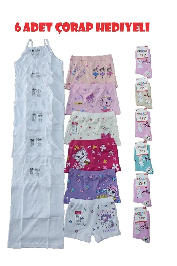 Детский комплект нижнего белья для девочек хлопковый Generic Brands, Multicolor