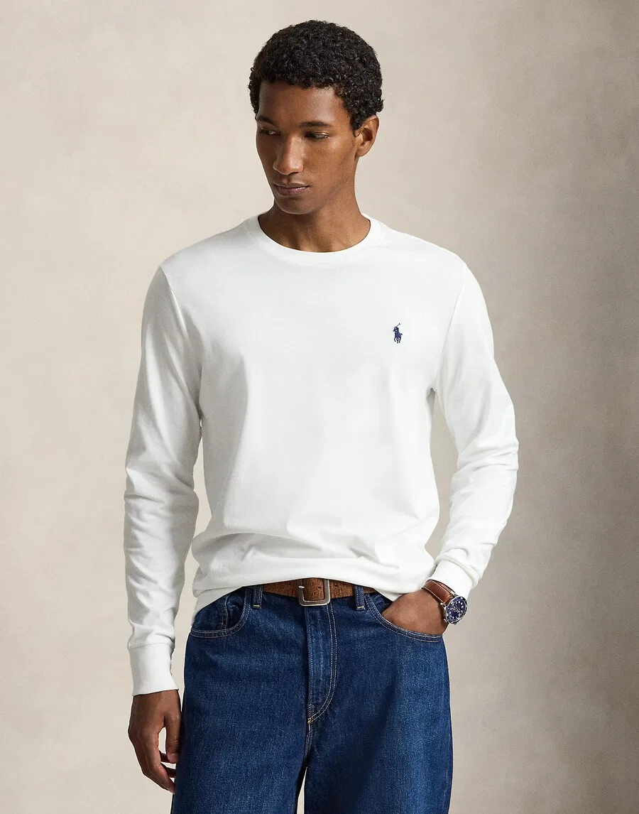 Футболка Polo Ralph Lauren стандартного кроя, белая — фото 2
