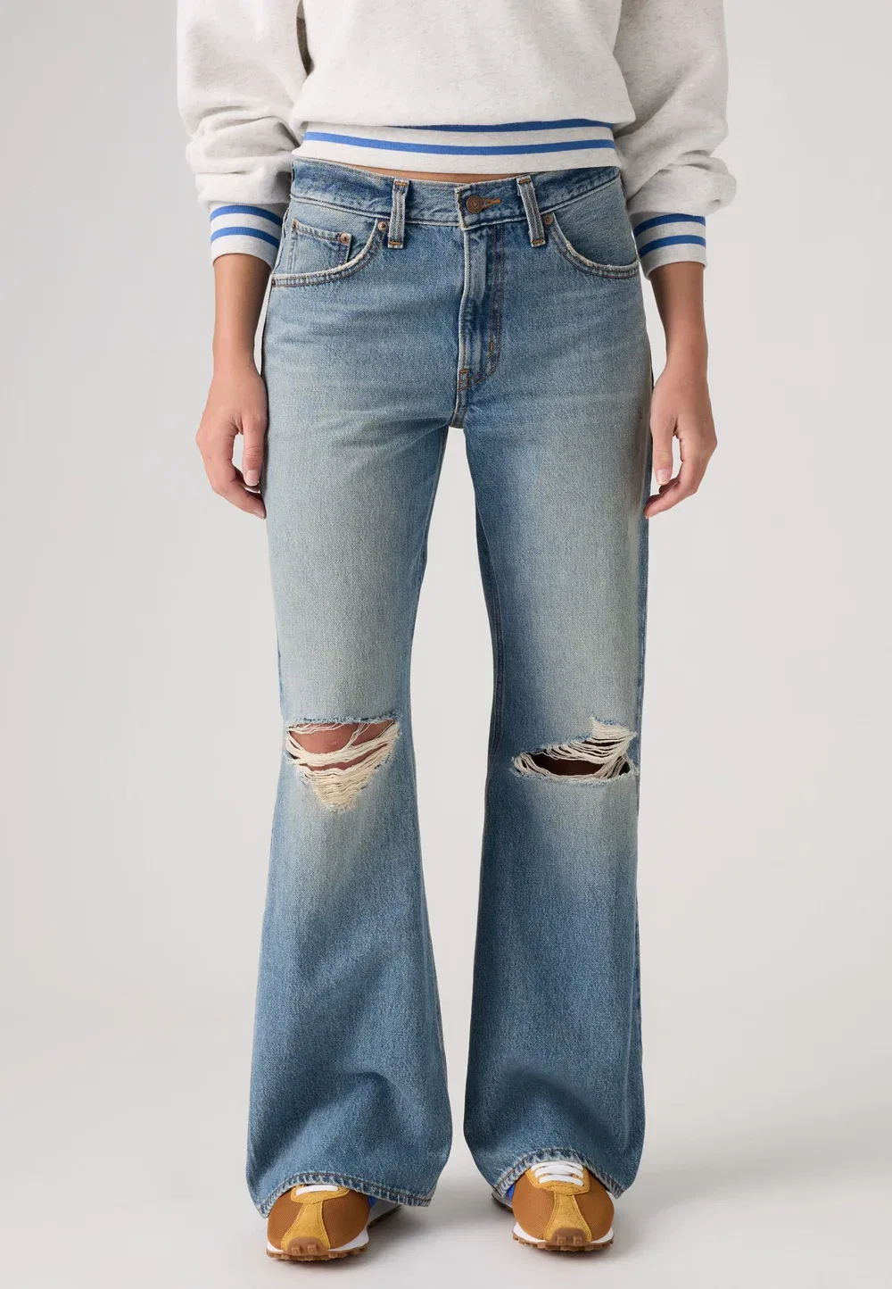 Ботинки средней высоты свободного кроя - джинсы-клеш Levi'S, Blue Denim
