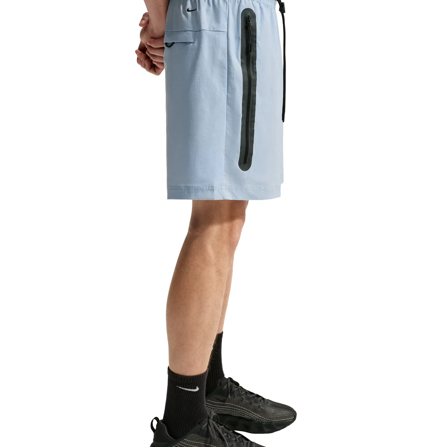Мужские шорты с принтом Nike Tech Woven Shorts 'Light Armory Blue Black', синий — фото 2