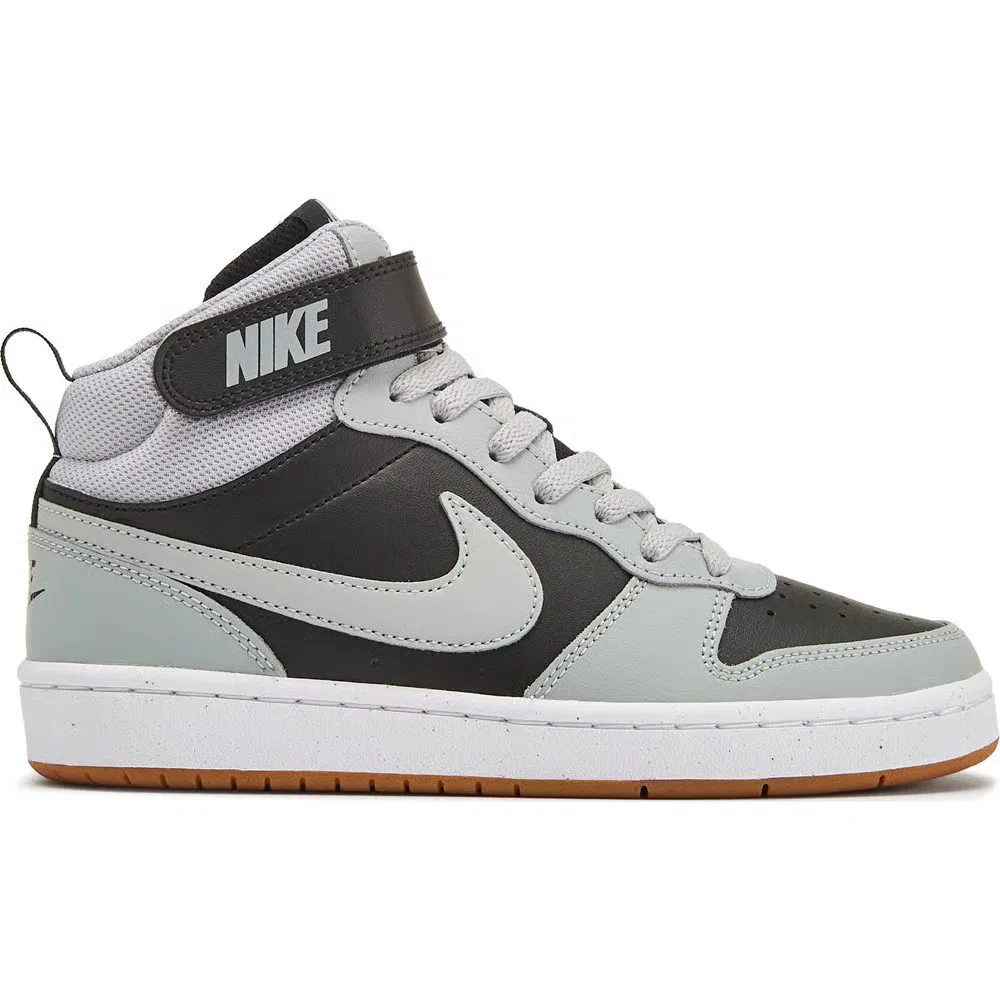Детские кроссовки Kids' Court Borough средней высоты Nike, Grey/Black/Gum — фото 2