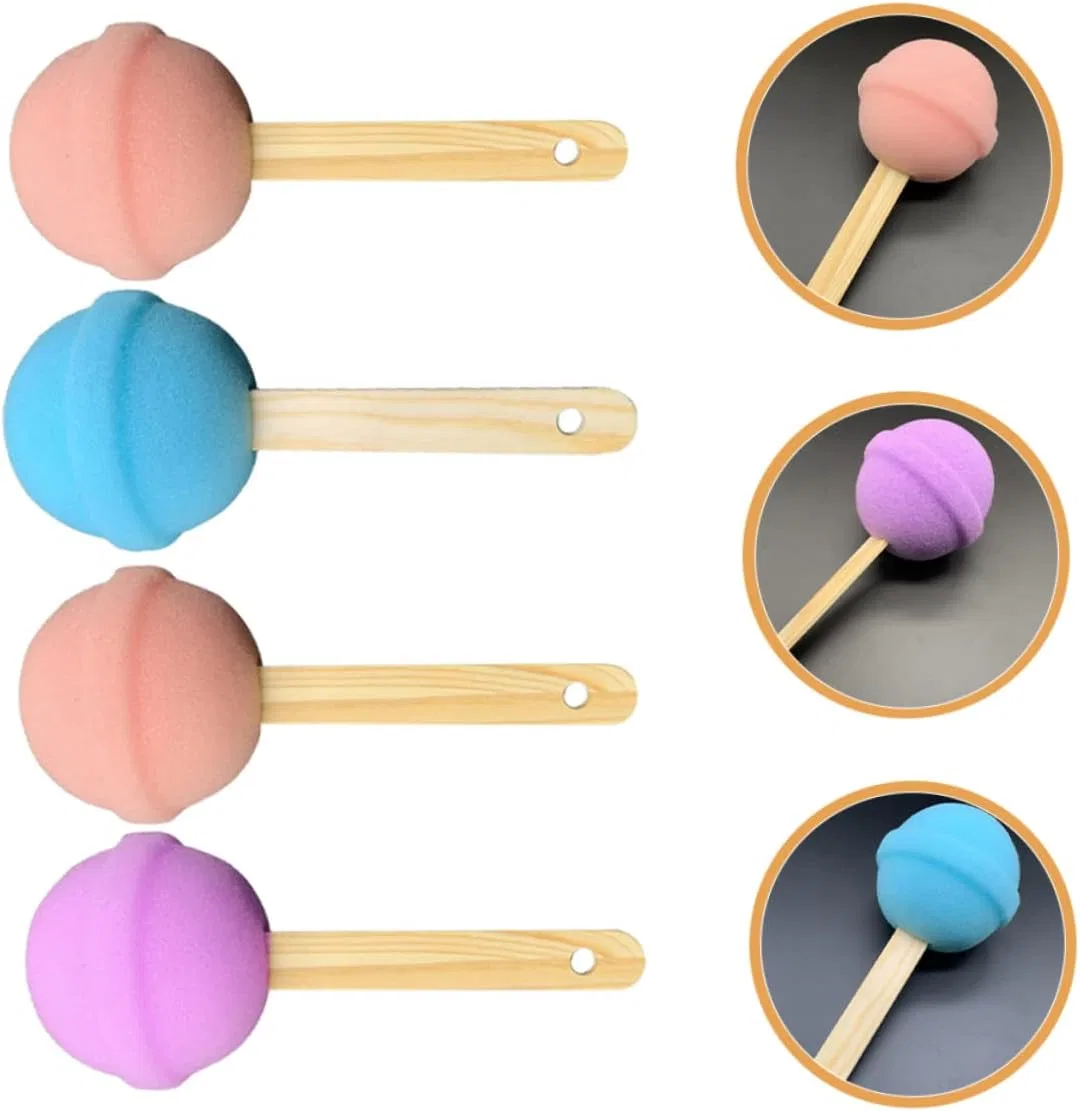 4шт Lollipop-мочалки для ванны, EXAOMBLE, многоразовые, высокой плотности, для пилинга и очищения — фото 3