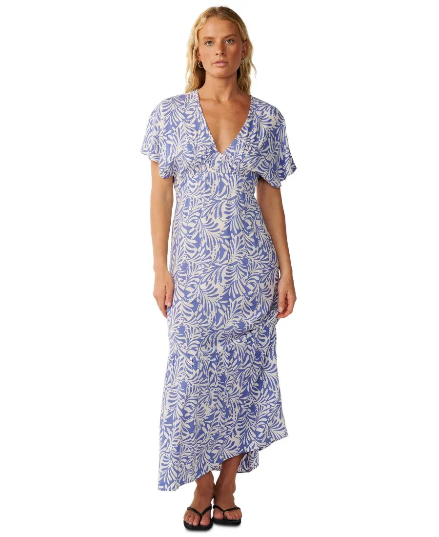 Макси-платье Party Wave с V-образным вырезом Rip Curl, White Blue
