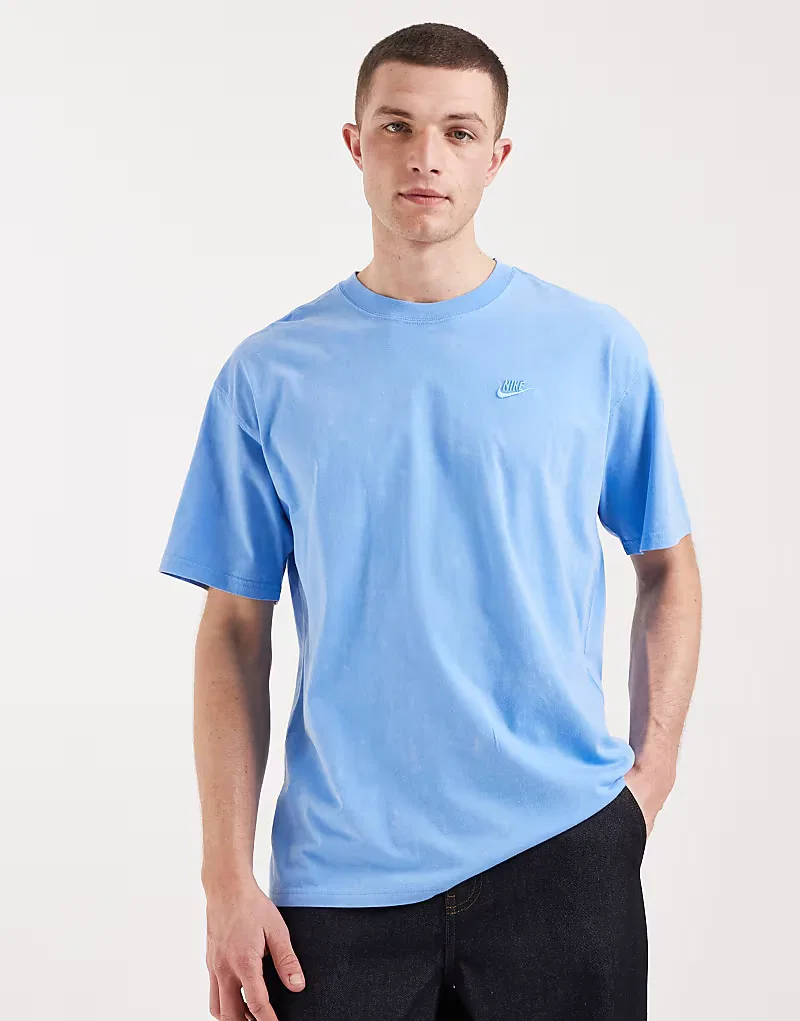 Футболка Nike Sportswear Max 90 Club, с эффектом потертости, синий