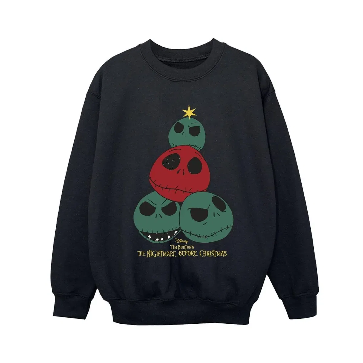Свитшот с принтом Christmas Tree The Nightmare Before Christmas, Black — фото 2