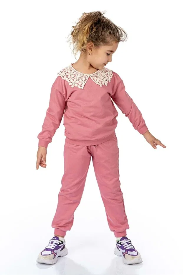 Детский комплект спортивного костюма для девочек хлопковый Mnk Baby&Kids, Rose Dry — фото 2