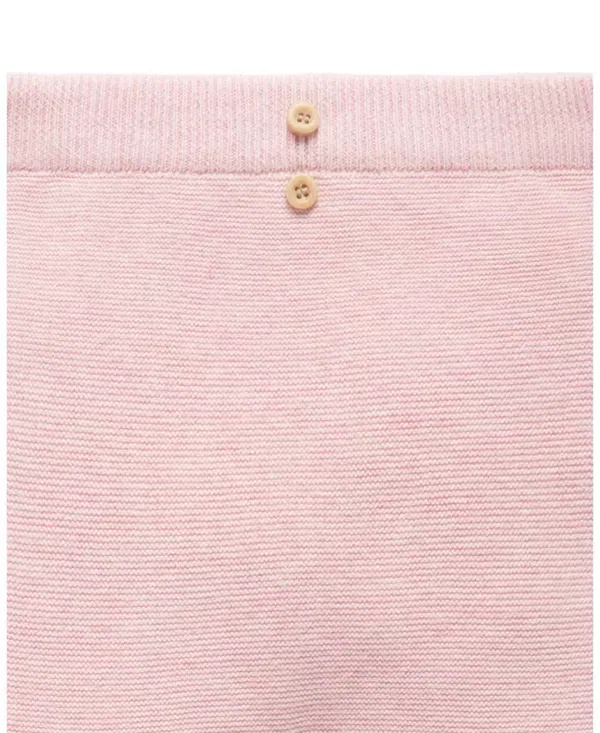 Детские леггинсы для девочек трикотажные фактурные Purebaby, Pink Melange — фото 2