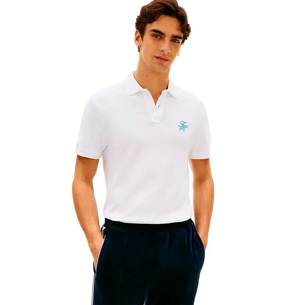 Поло с коротким рукавом Regular Fit Tommy Hilfiger, белый