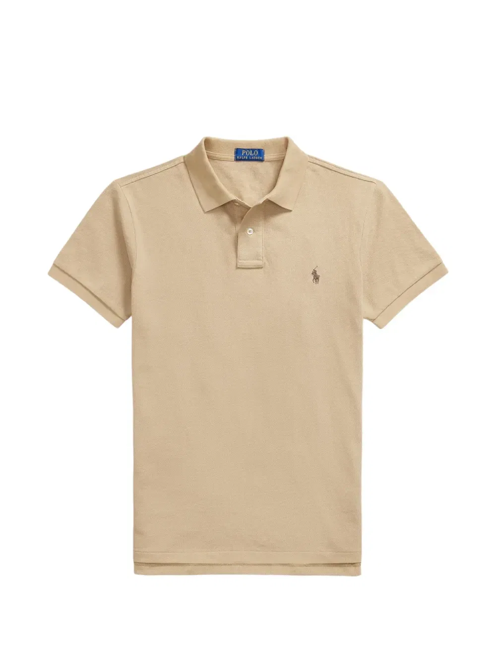 Поло из хлопка с вышивкой POLO RALPH LAUREN, бежевый
